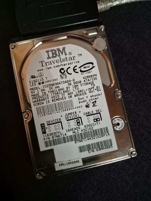 2 x Dysk twardy ATA IDE 2.5 cala 160Gb i 30Gb