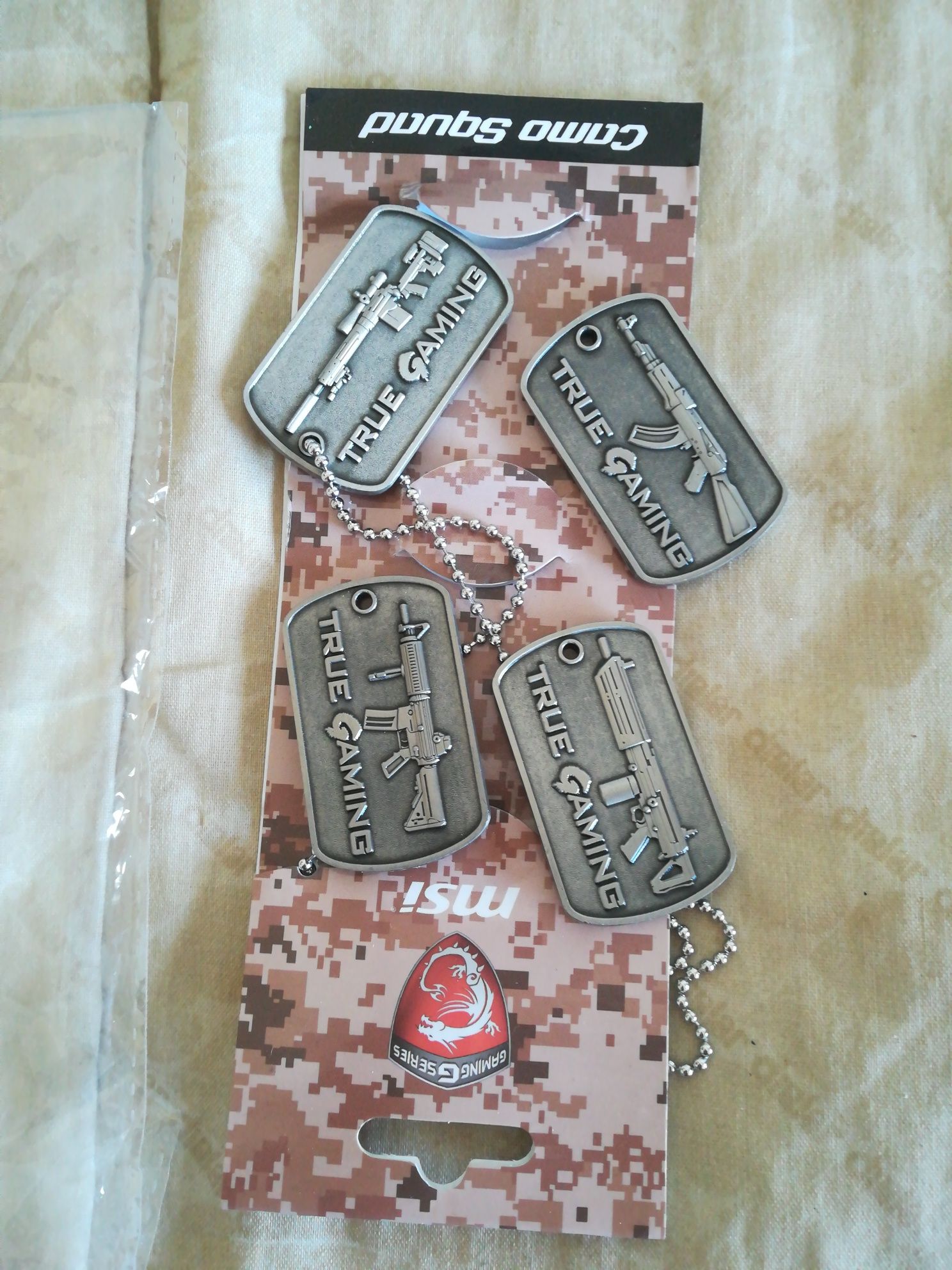 MSI Dog tags de boa qualidade tom clancy's 26g peso cada