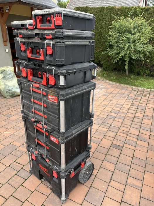 Skrzynki milwaukee packout(wózek,organizer,szuflady)