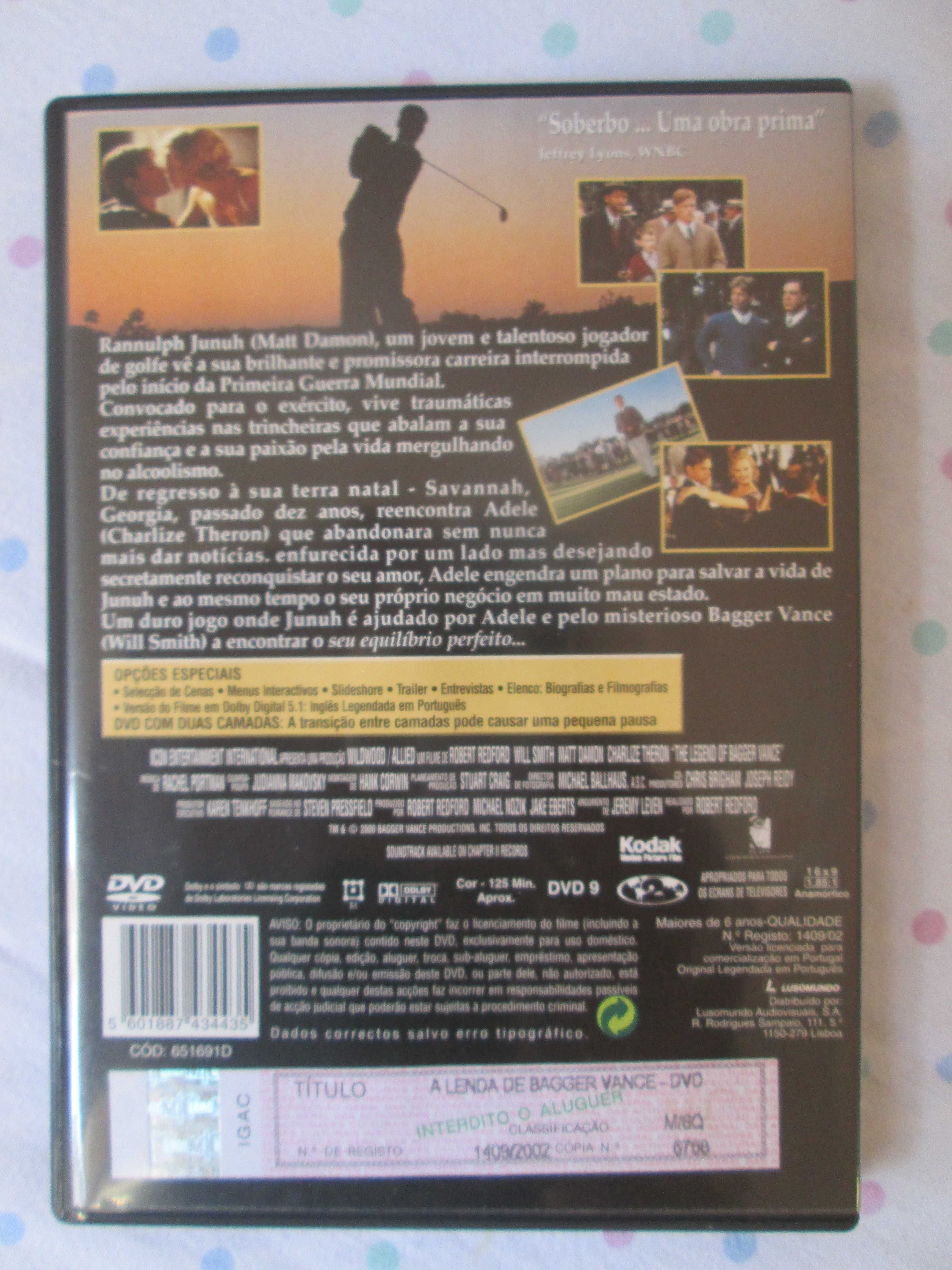 A Lenda de Bagger Vance, Robert Redford, Matt Damon, Charlize Theron