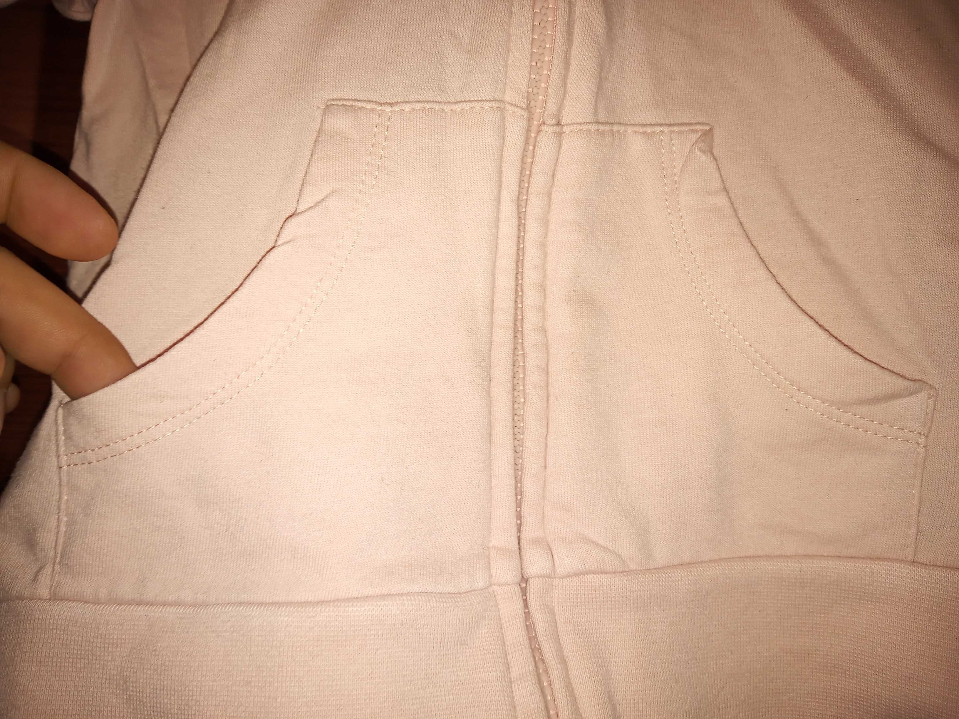 Bluza z kapturem buldog francuski dla dziewczynki rozmiar 116