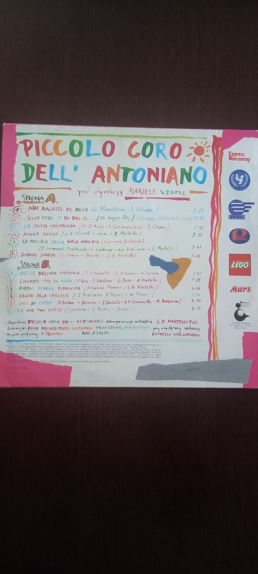 Piccolo coro dell'antoniano winyl