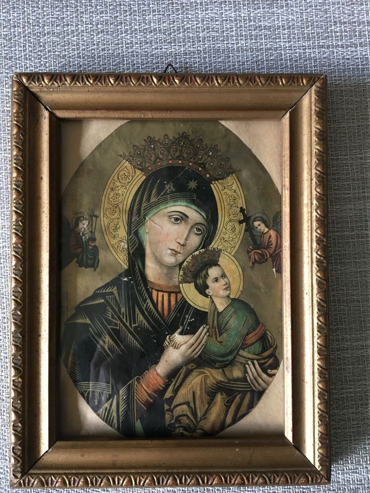 Ikona grecka Matka Boska Nieustającej Pomocy w Koronie