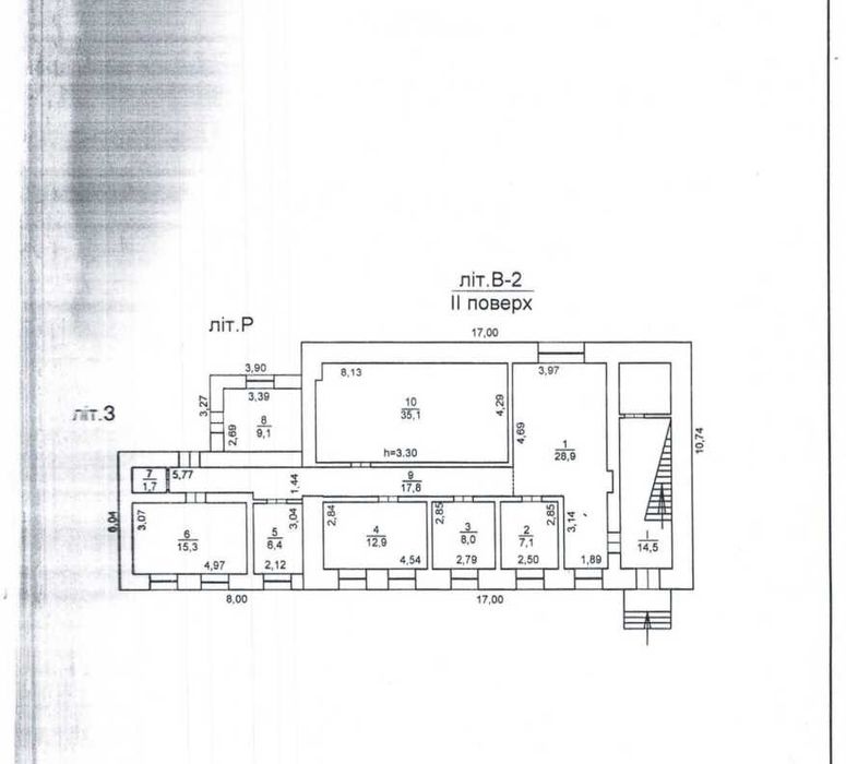 Нежитлові приміщення 252.7 м2, Миколаїв, вул. М. Кропивницького, 51/1