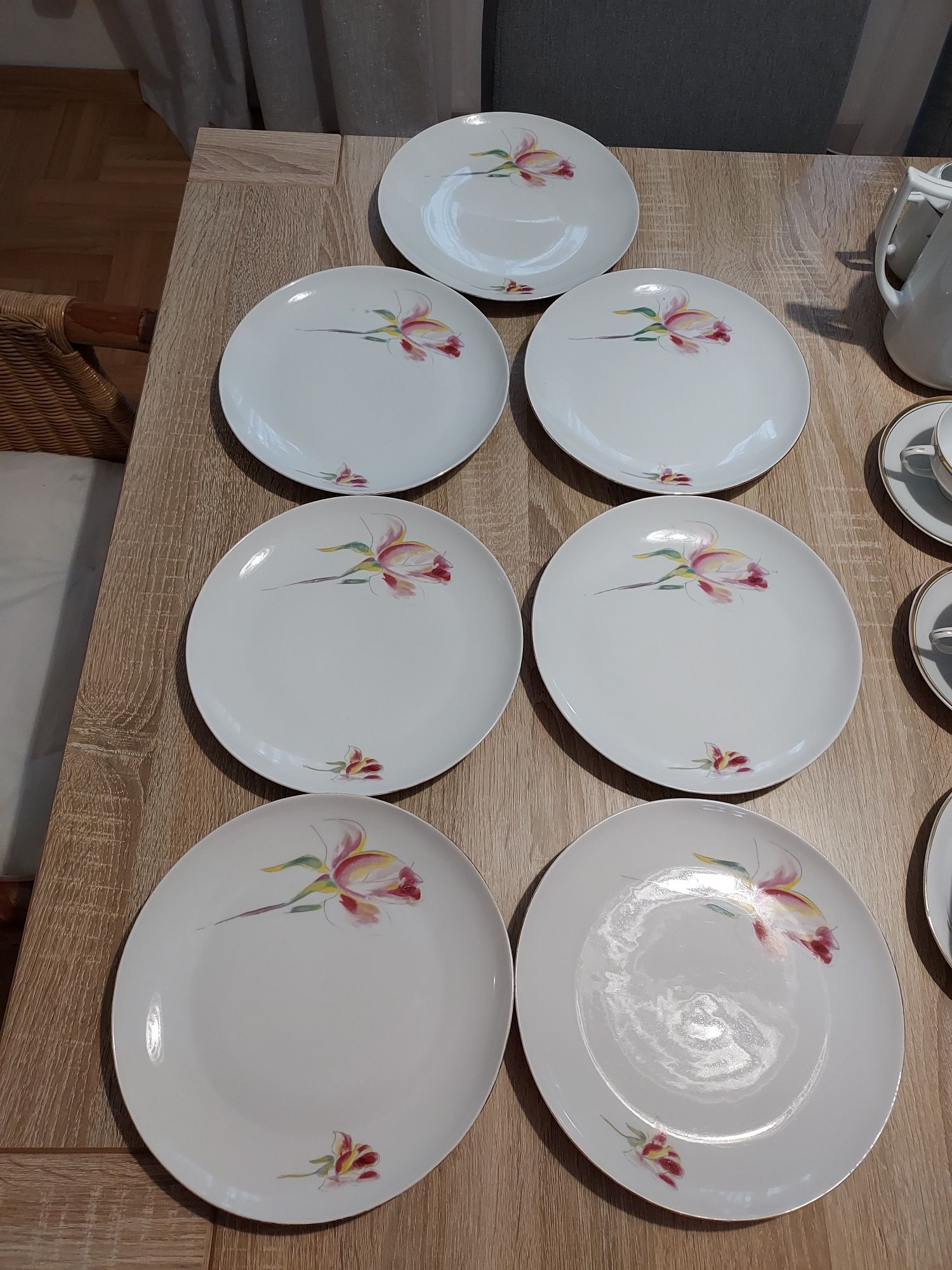 Talerze obiadowe porcelana prl ZPS Karolina i  sosjerka gratis