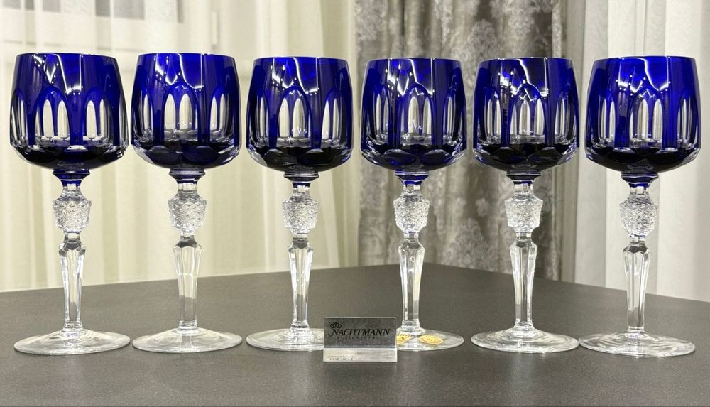 Хрустальные фужеры для вина Nachtmann серия Antika GDR Германия