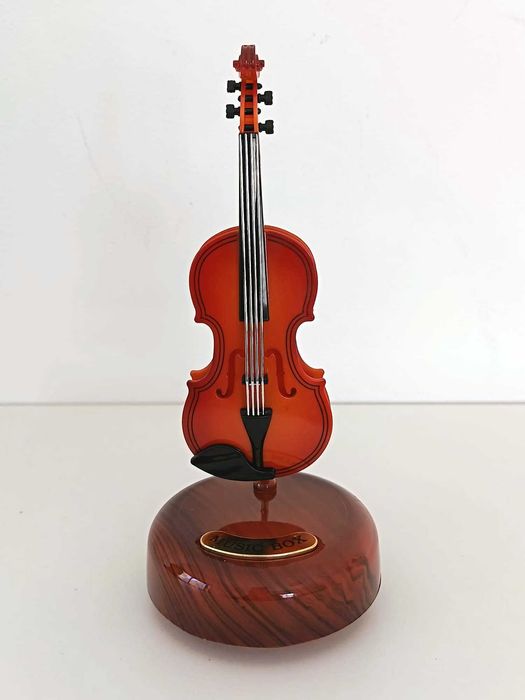 Caixa de música giratória - Violino