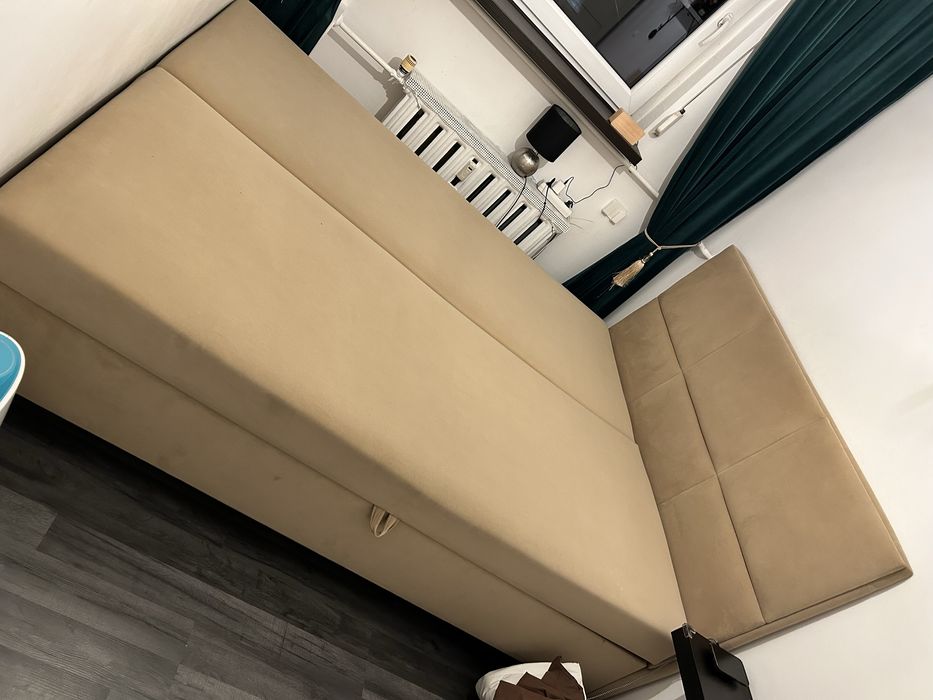 Łóżko kontynentalne 200x160 cm z pojemnikiem