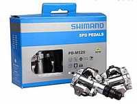 SHIMANO SPD PD-M520 oś 9/16 Pedały Wpinane SILVER