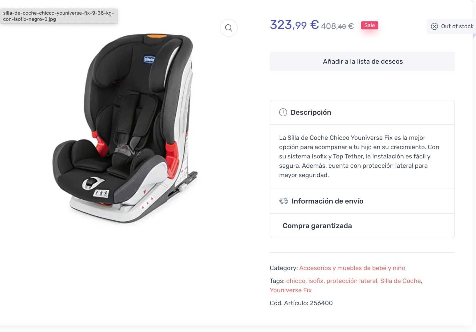 Cadeira de bebé para carro