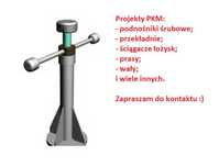 Podnośnik śrubowy, prasa śrubowa, przekładnia zębata, PKM 3D