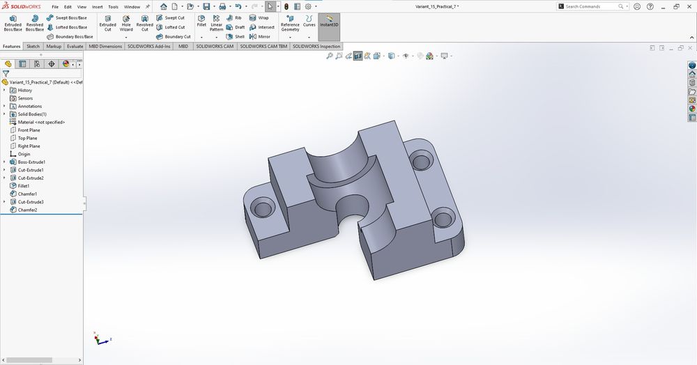Створю 3D модель у SolidWorks по вашому ескізу