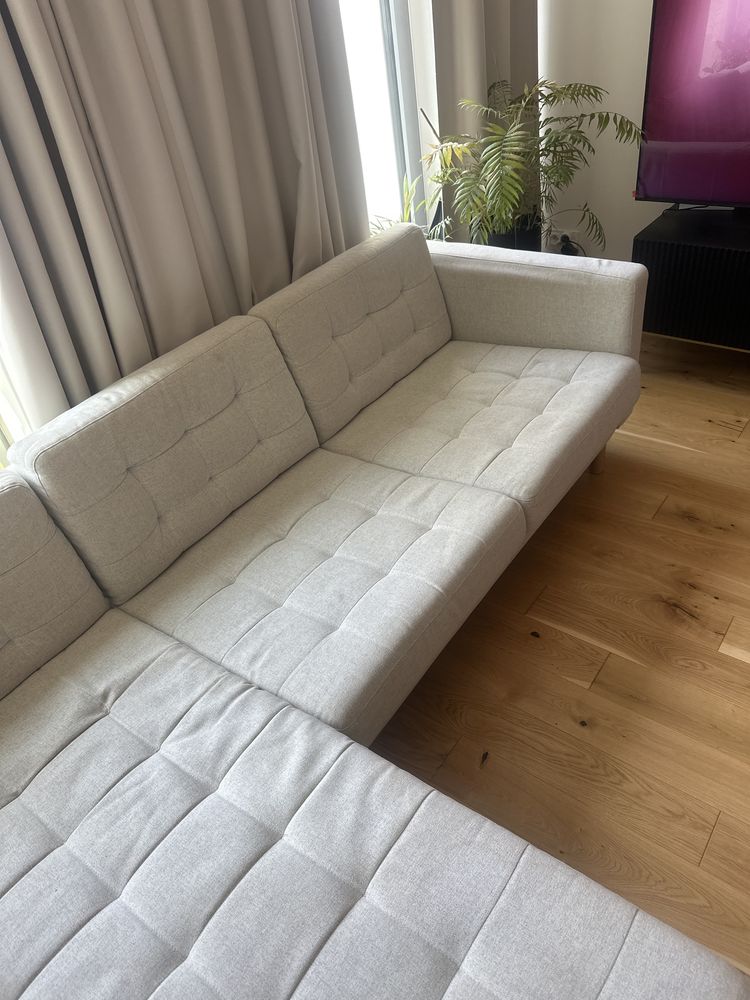 Sofa 3-os Narożnik IKEA LANDSKRONA z szezlongiem | Beżowa