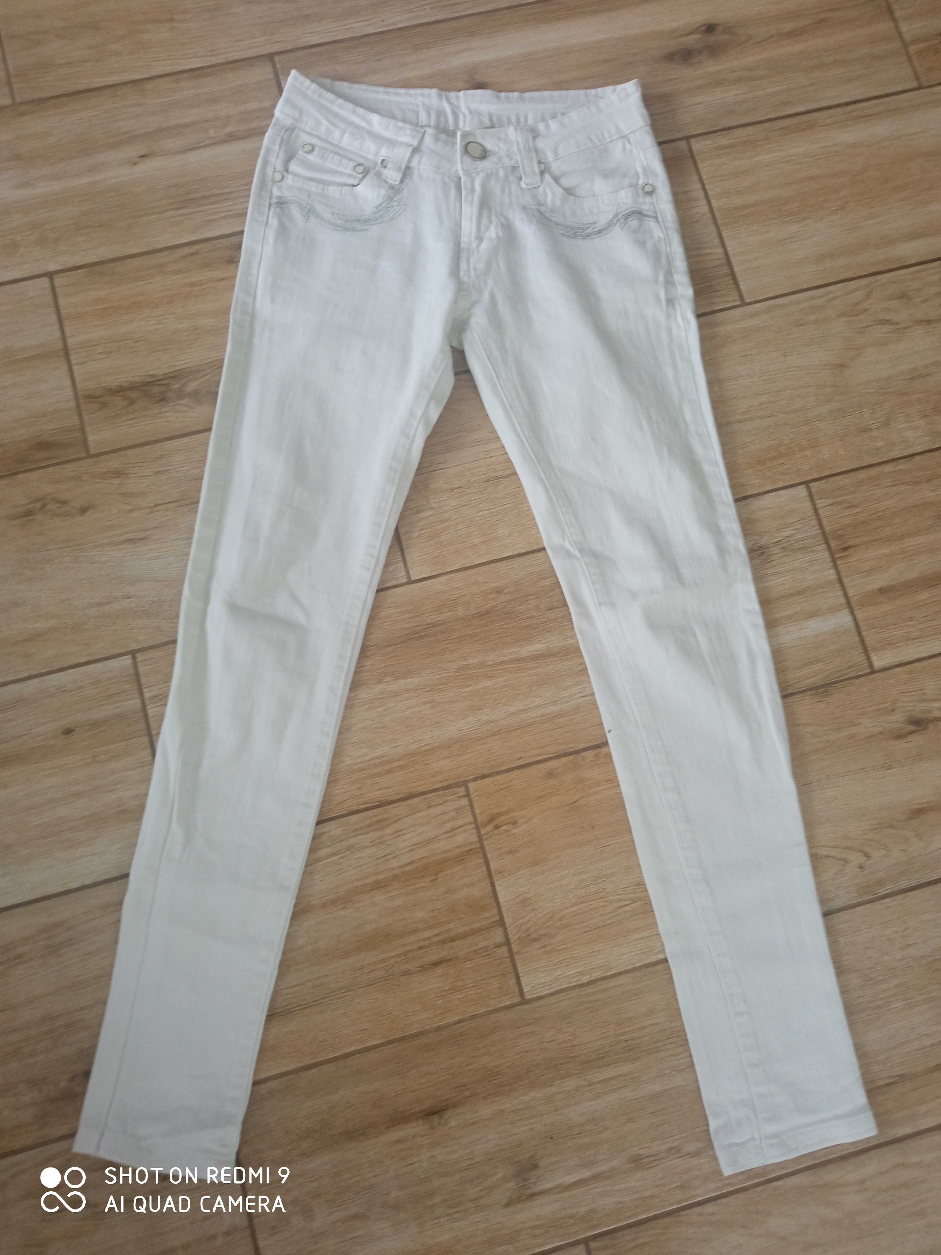 Spodnie jeansy białe