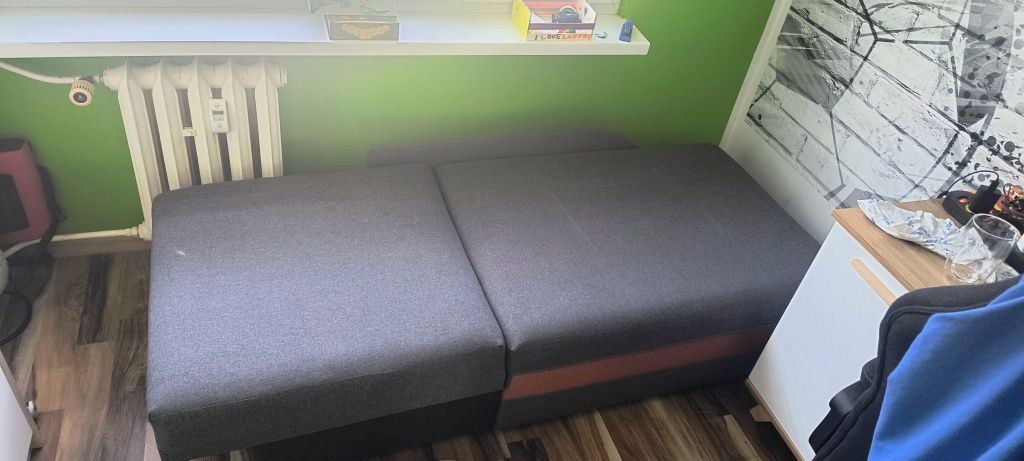 Fotel sofa kanapa mlodzieżowa z funkcją spania pojemnik na pościel