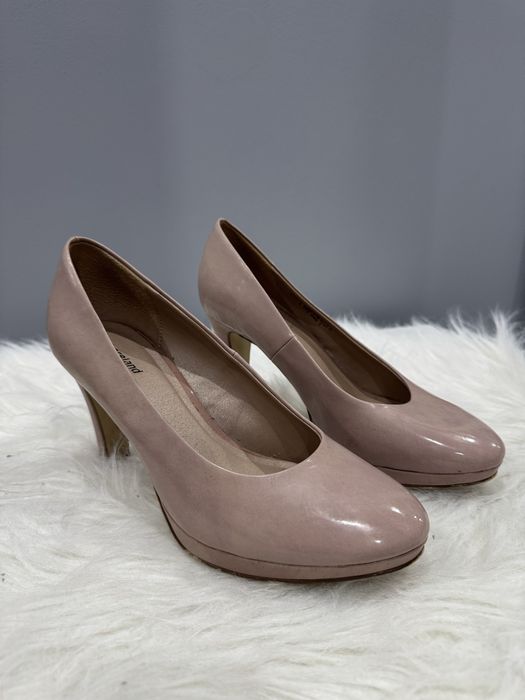 Czółenka 38 różowe szpilki buty na obcasie