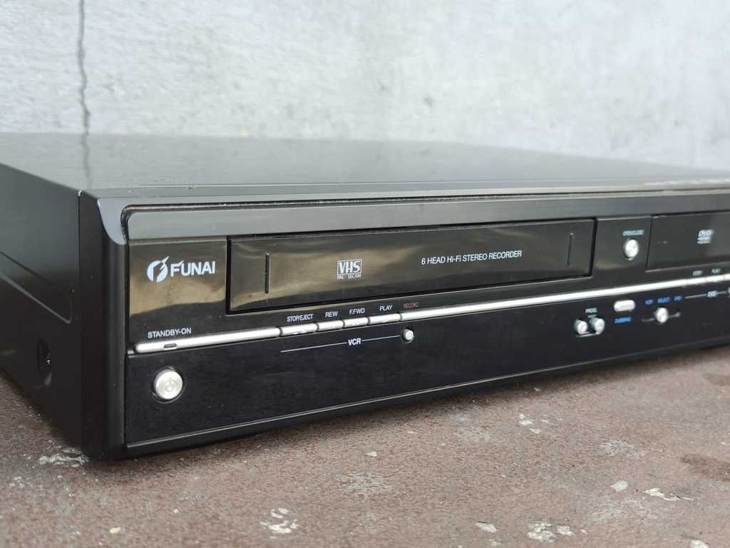 FUNAI TD6D-D4413DB combo vhs DVD USB HDMI przegraj kasety