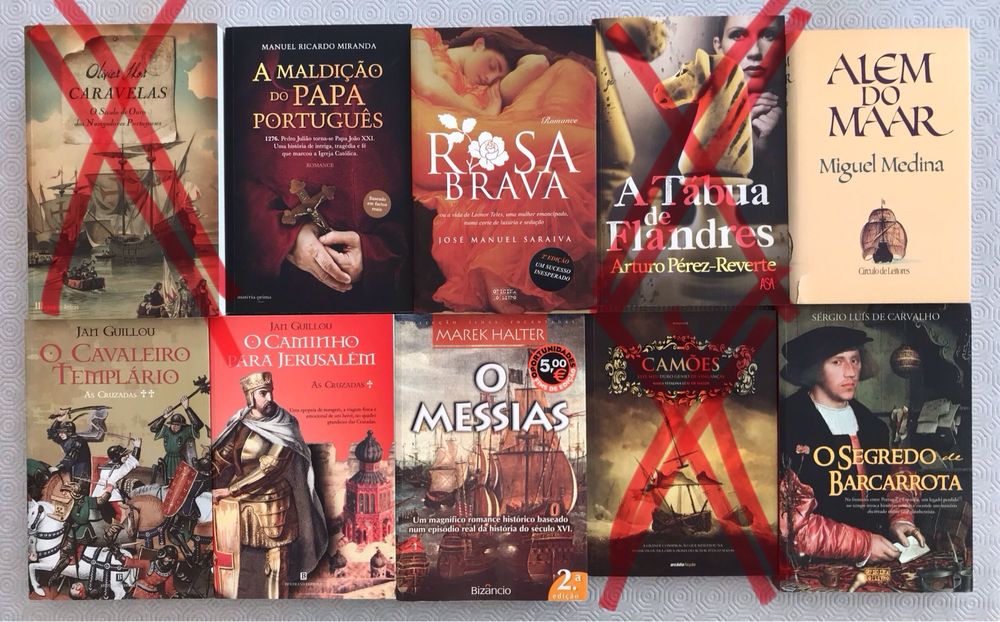 Romances Historicos a 3€ cada (venda minimo 3 unidades)