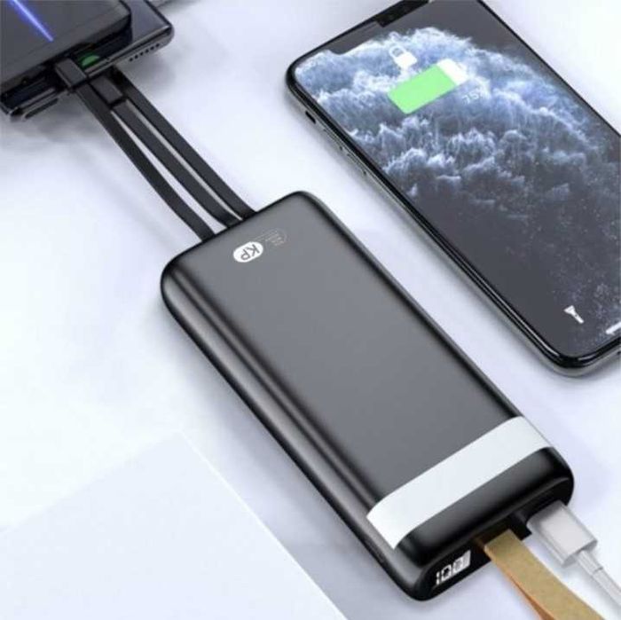 Повербанк Power Bank King Power KP30 30000 mAh LCD LED (ліхтарик LED)