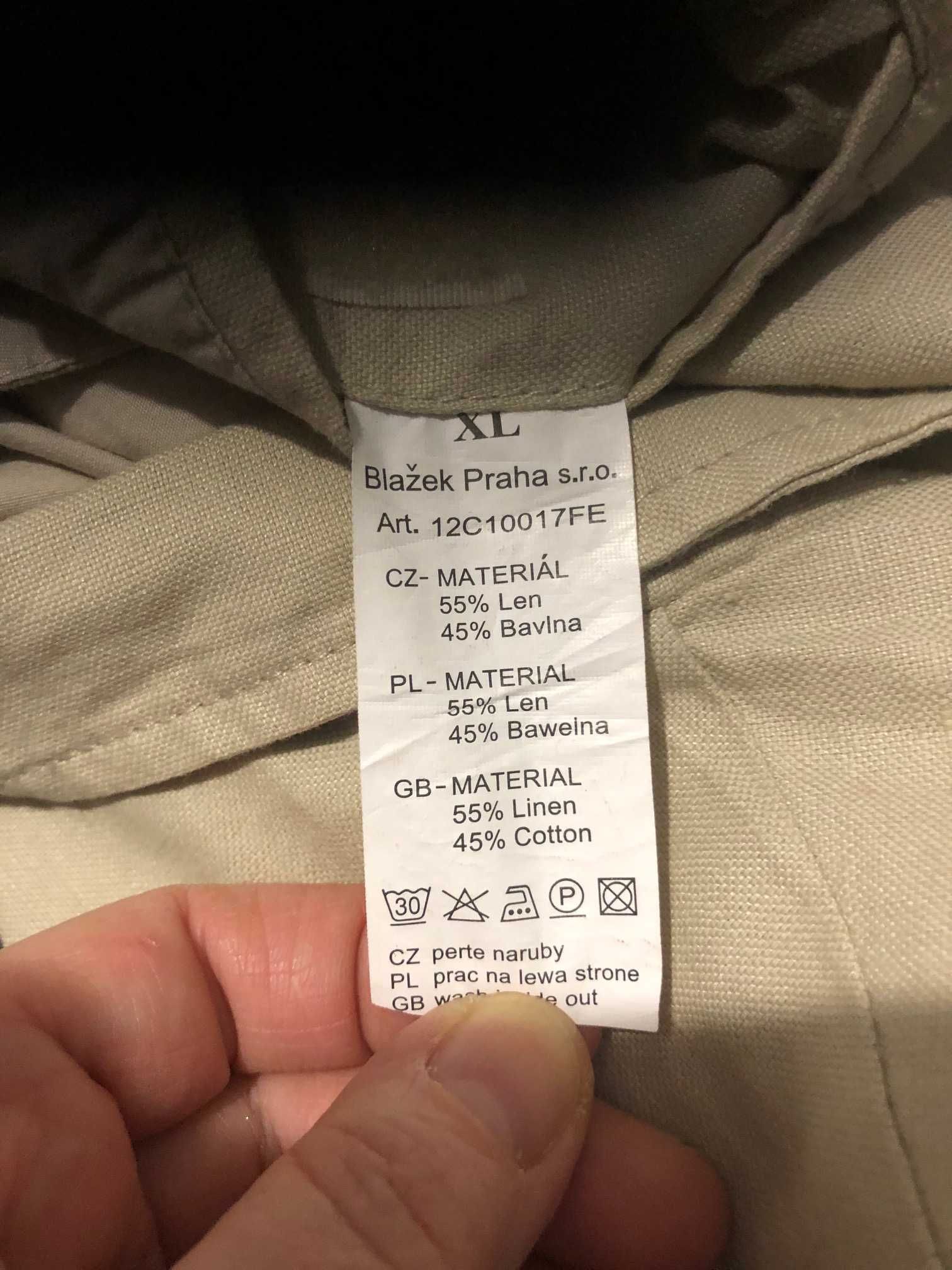 Marynarka lniana męska kremowa r.XL 70zł