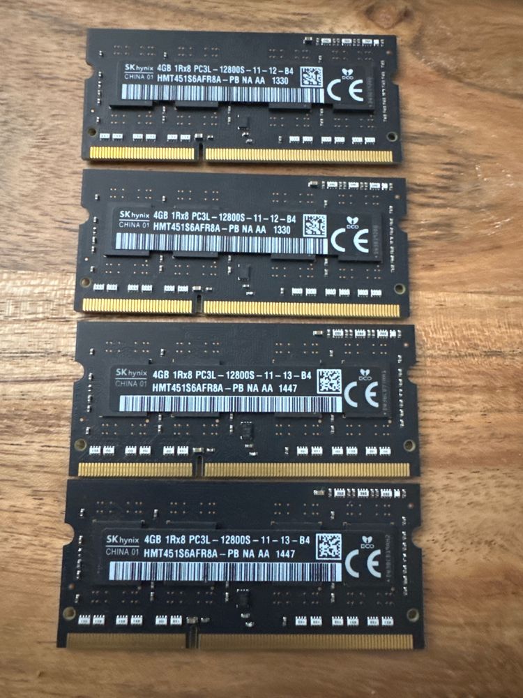 Pamięć RAM SK Hynix 4x4GB DDR3L SO‑DIMM 1600 MHz PC3L‑12800S
