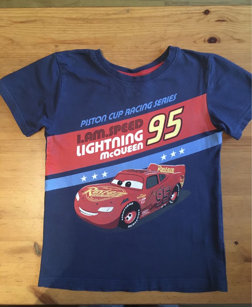 Koszulka chłopięca, t-shirt Zygzak Mc Queen, Disney Cars, 128