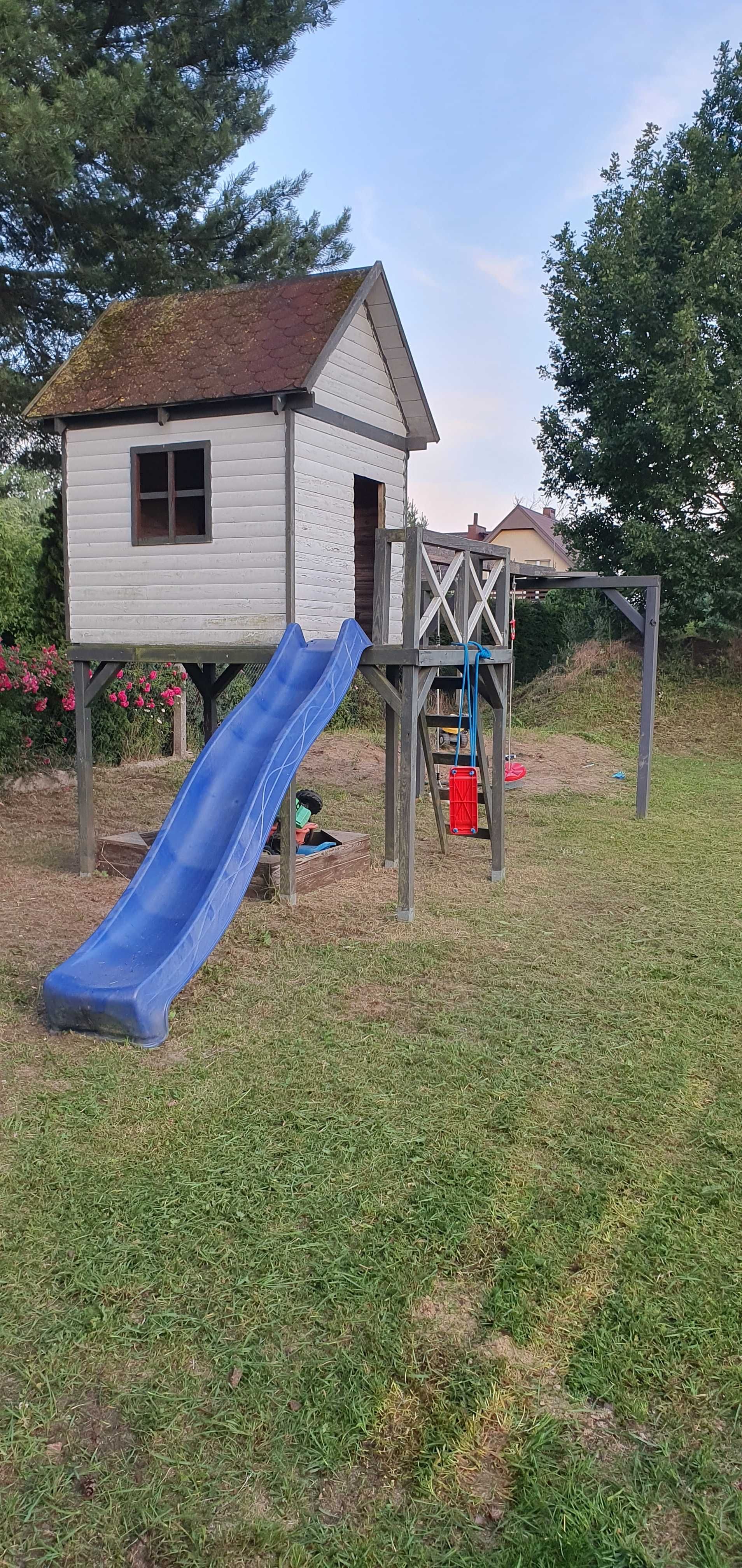 Plac Zabaw Piaskownica Huśtawka Zjeżdżalnia