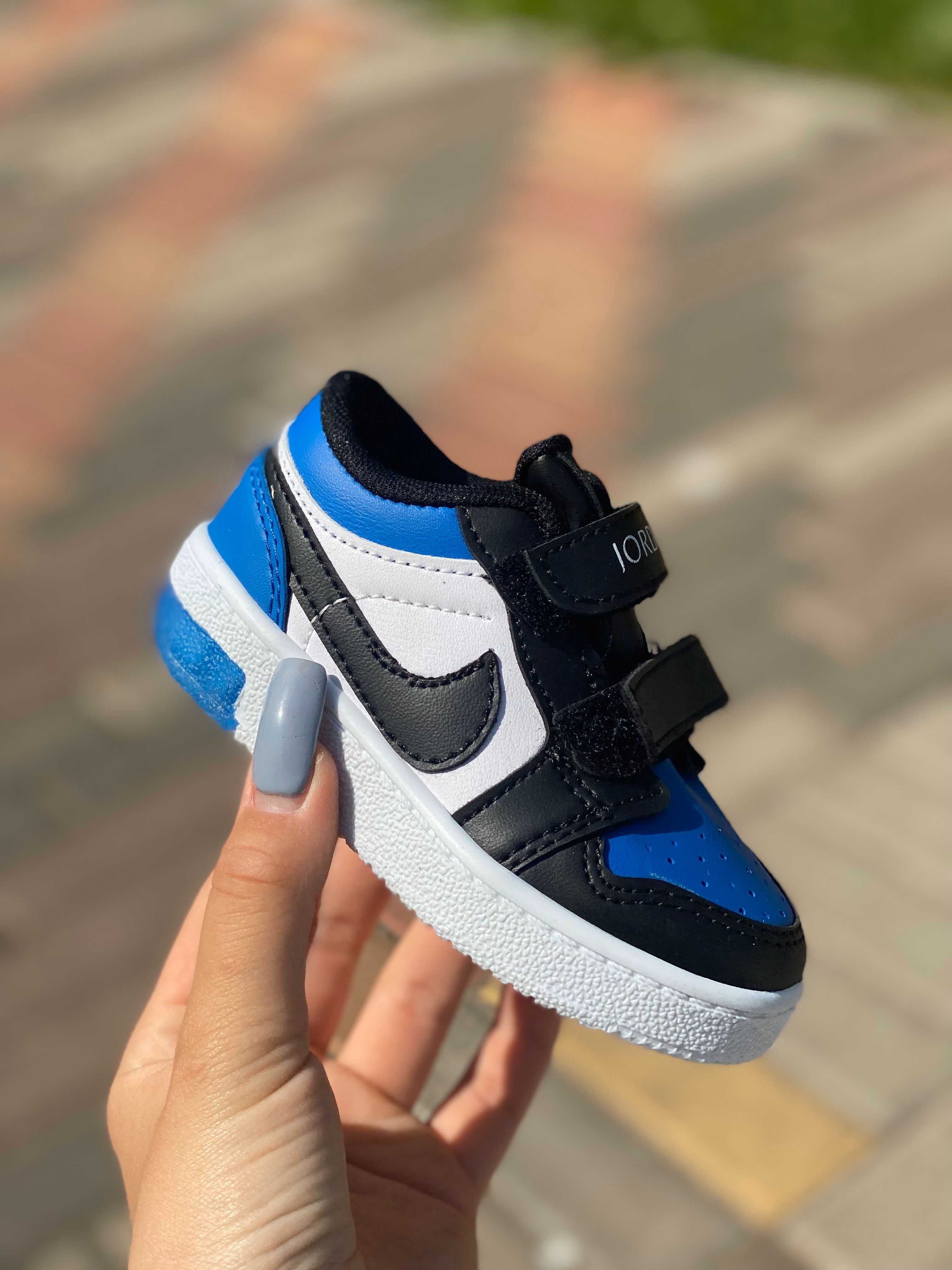 Дитячі кросівки Nike Air Jordan  Black Blue р.21-30 світяться