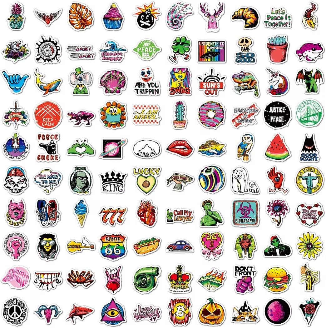 Pack de Stickers Variados – 200 Unidades