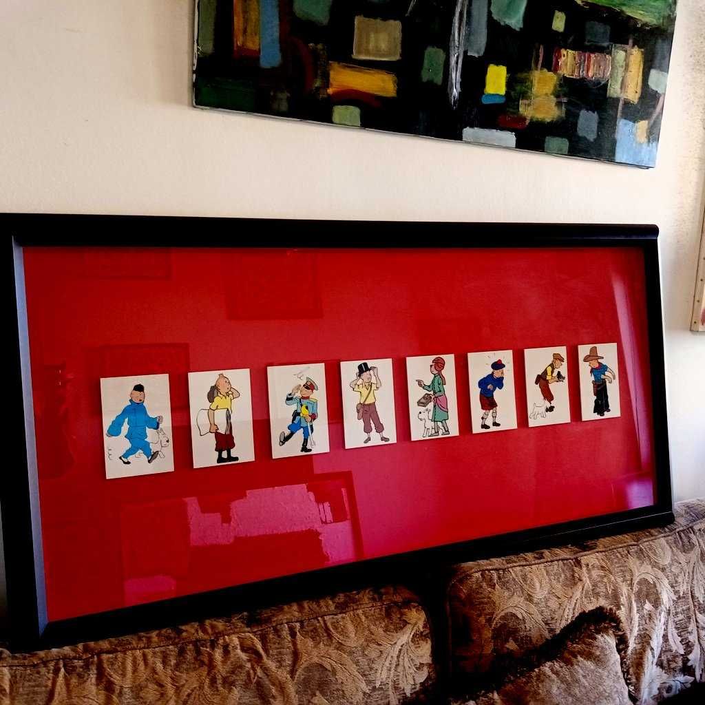 Quadro com figuras de  TinTin