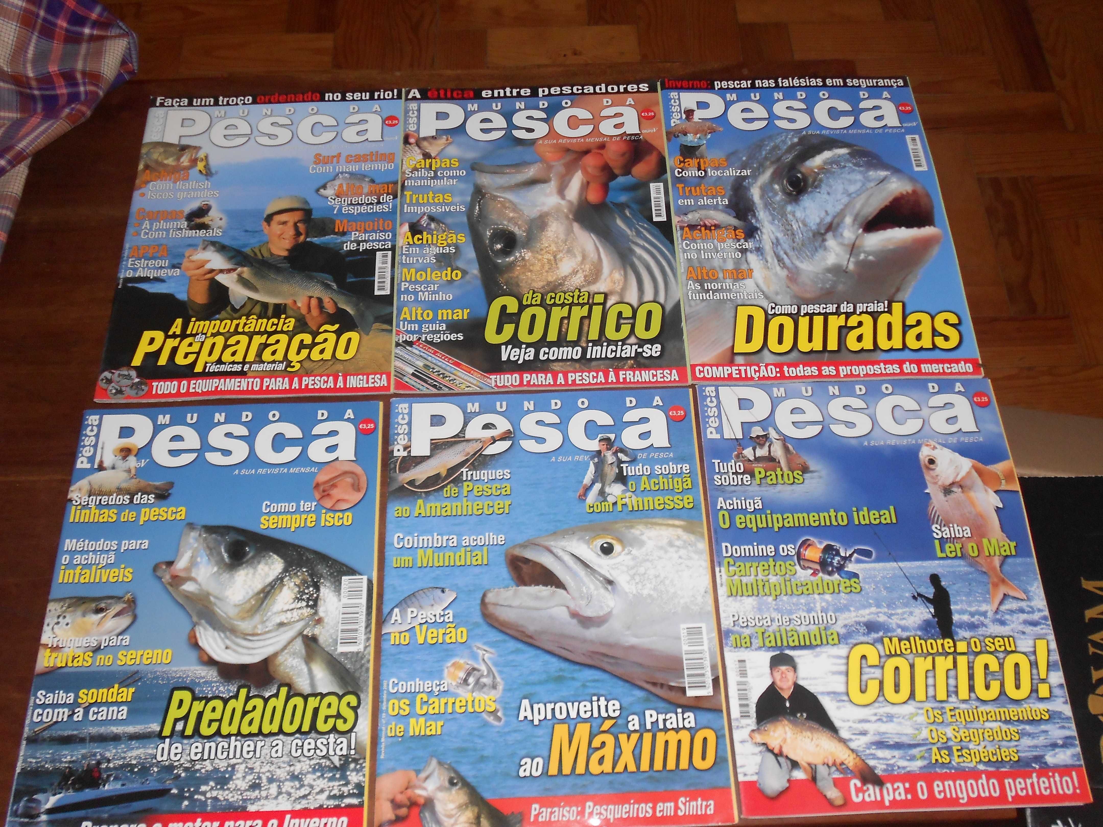Livros diversos pesca + revistas mundo da pesca