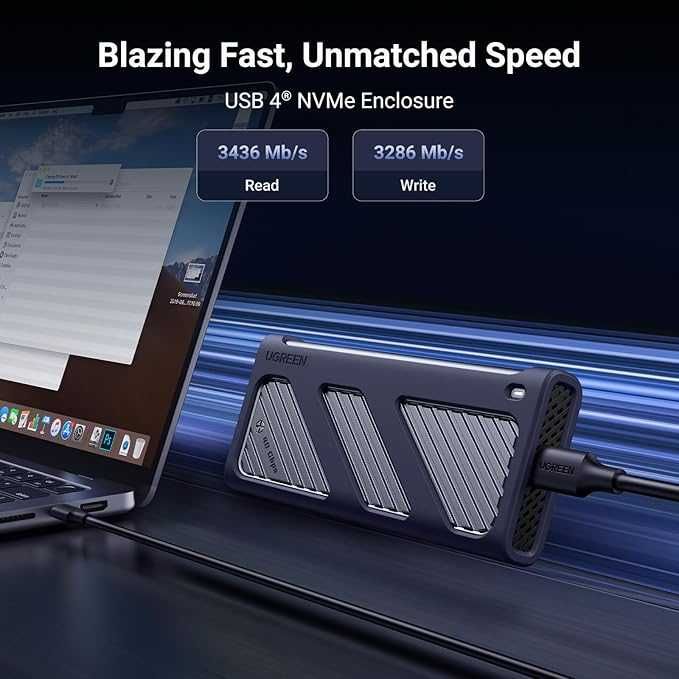 Obudowa dysku 40 Gbps M2 SSD, NVMe Adapter obudowy USB C 4.0 UGREEN