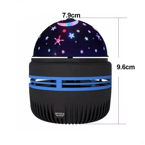 Ночник проектор Led Mini Magic Ball питание USB диско лампа Чёрный