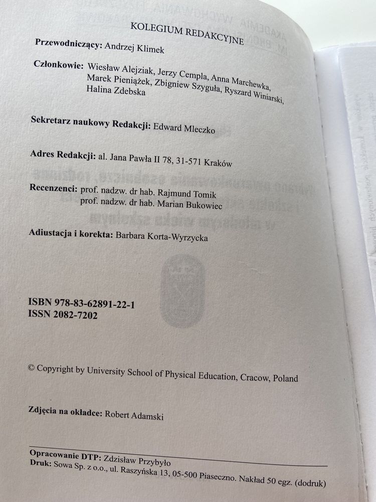 AWF Kraków Eligiusz Madejski Monografia Aktywność ruchowa dzieci