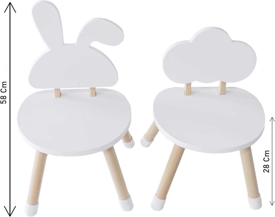 Stolik Dziecięcy z 2 Krzesłami, Stół i Krzesła dla Dzieci - KYWAI
