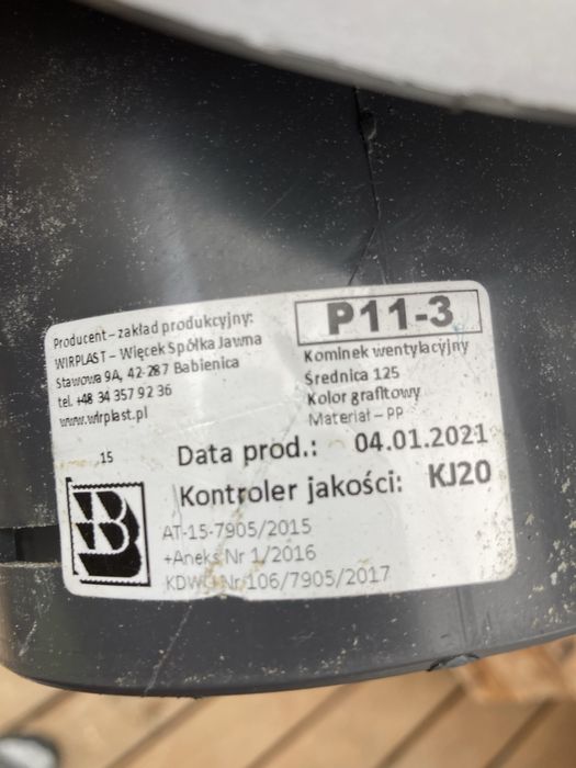 Kominek wentylacyjny Wirplast