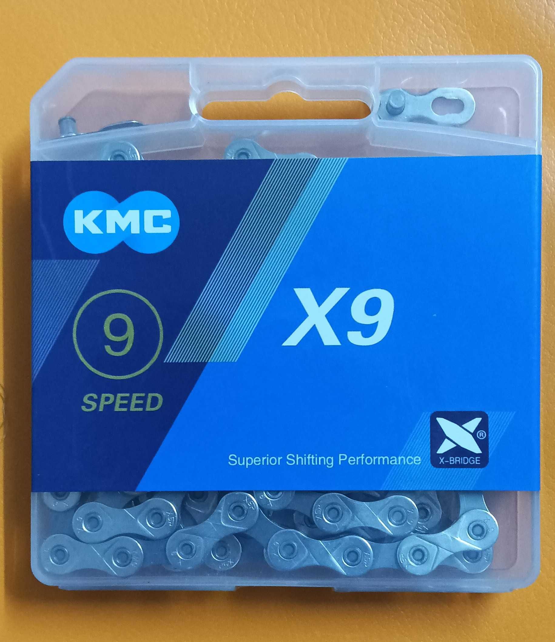 Цеп велосипедний KMC X9 на 9 швидкостей