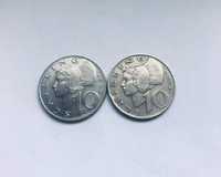 2 Monety 10 Schilling 1974r 1991r Austria