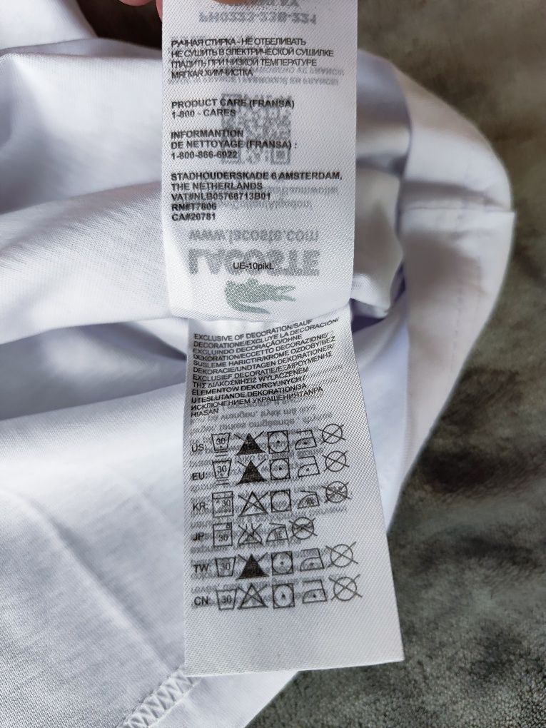Koszulka męska T-shirt męski Lacoste biały nowy