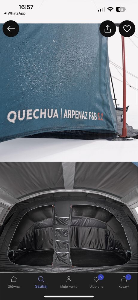 Namiot Quechua 5 osobowy