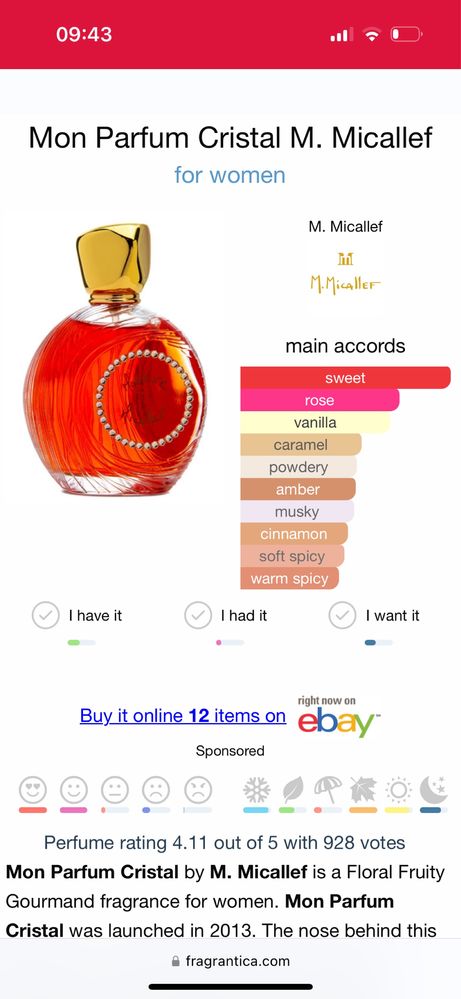 M. Micallef mon parfum cristal