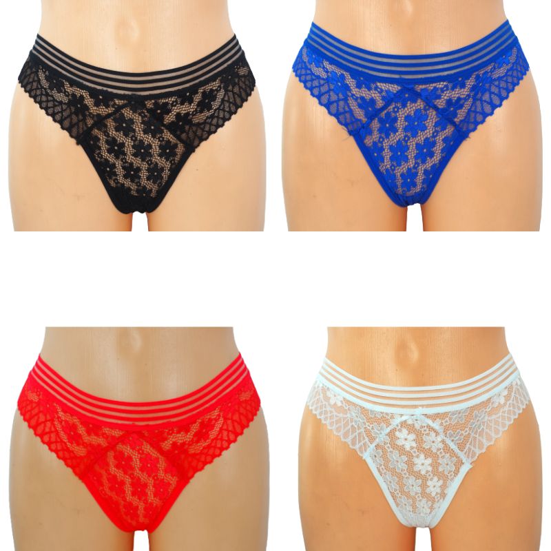 4 x  stringi damskie mix kolorów xl