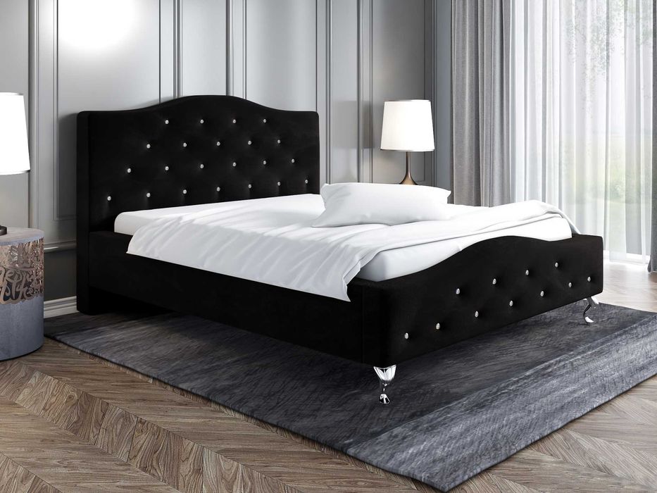 Łóżko tapicerowane Glamour 120x200, 140x200, 160x200, 180x200, 200x200