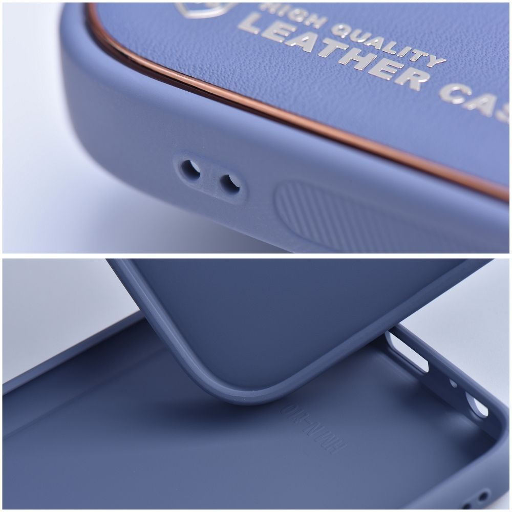 Futerał LEATHER CASE skórzany do SAMSUNG S24 Plus niebieski + szkło