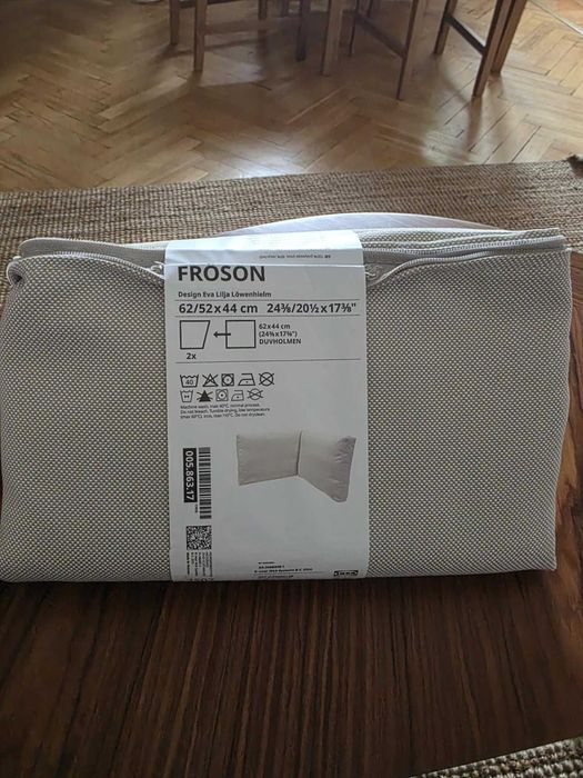 FRÖSÖN Pokrowiec na poduszkę  sekcji narożnej beżowy, 62/52x44 IKEA