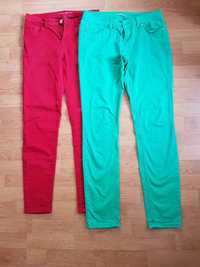 Spodnie z Orsay czerwone i zielone r.38 i 40