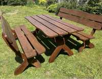 Stół i 2 ławki ogrodowe