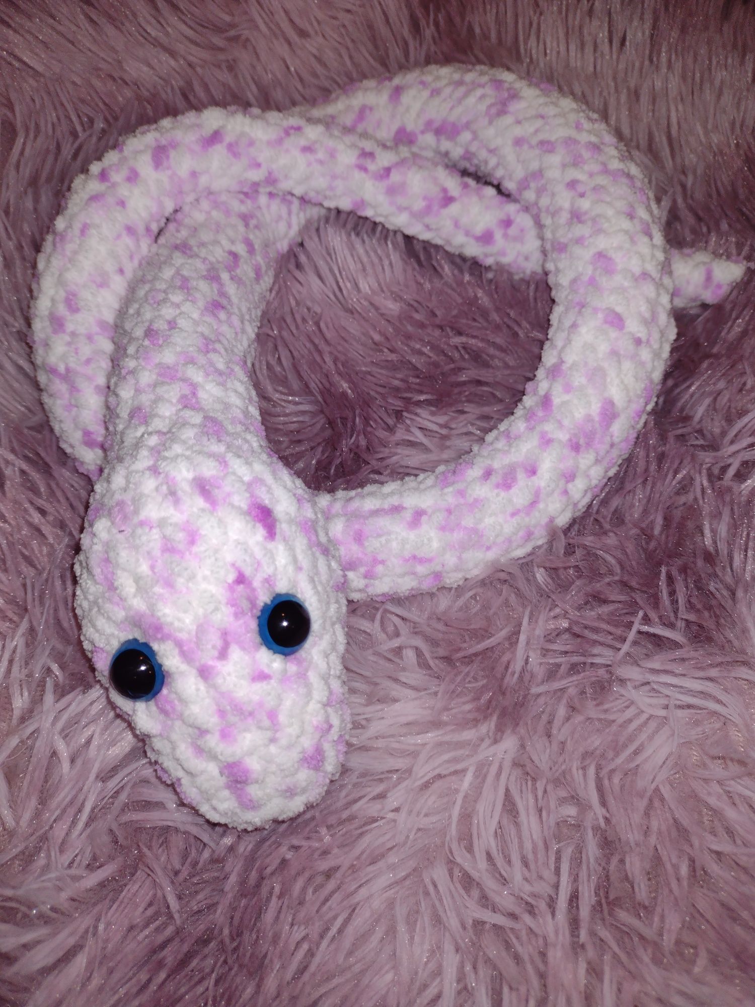Maskotka amigurumi, hand made, wąż