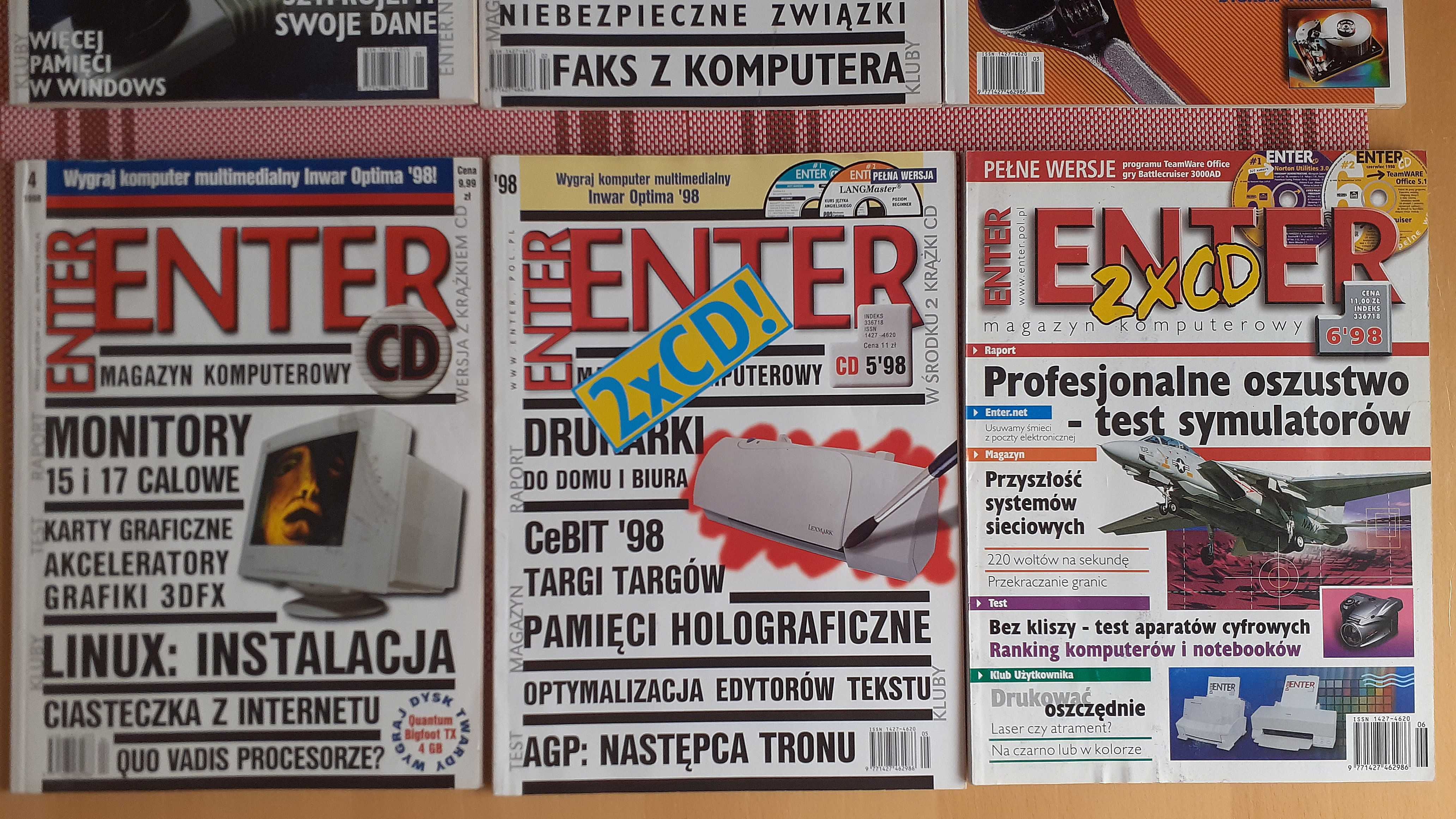 PROMOCJA !!! Rocznik 1998 magazynu komputerowego ENTER ( Amiga Atari )