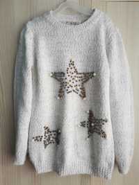 Ciepły elegancki sweter zimowy świąteczny